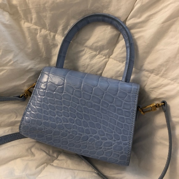 BY FAR MINI SKY BLUE CROCO EMBOSSED LEATHER - Picture 3 of 10